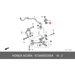 51306SED004, Втулка стабилизатора перед HONDA: ACCORD TOURER VIII (03-08)