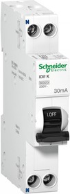 Фото 1/3 Schneider Electric Acti 9 iDif K Дифференциальный автоматический выключатель 6КА 6A C 30МA A