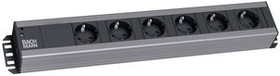 300.000, Outlet Strip 6x DE Type F (CEE 7/3) Socket - DE Type F (CEE 7/4) Plug Black 2m