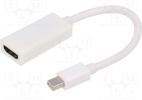 A-MDPM-HDMIF-02-W, Адаптер; DisplayPort 1.2,HDMI 1.3; 0,15м; Цвет: белый