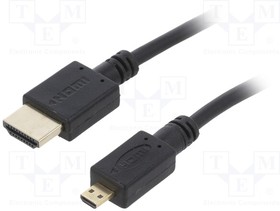 CC-HDMID-10, Кабель; HDMI 2.0; вилка micro HDMI,вилка HDMI; 3м; черный; 32AWG