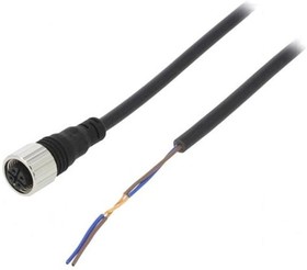 Фото 1/3 CID2-2, Соединительный кабель; M12; PIN: 2; прямой; 2м; вилка; Изоляция: ПВХ
