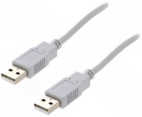 Фото 1/2 CAB-USBAA/1, Кабель, USB 2.0, вилка USB A, с обеих сторон, 1м, серый