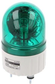 Фото 1/2 S80R-24-G, Сигнализатор: световой, мигалка вращающаяся, зеленый, S80, 24ВDC