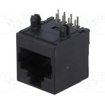 RJJU88142E7H021, Гнездо, RJ45, PIN: 8, Кат: 5, Конф: 8p8c, THT, угловой