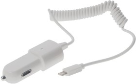 PRT-028254, Устройство зарядное в прикуриватель 12V 1A встроенный кабель iPhone (5-) PARTNER