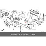 53416SMGE01, Втулка рулевой рейки HONDA CIVIC 2006 - 2012