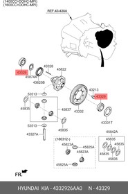 Фото 1/2 Подшипник дифференциала HYUNDAI/KIA 4332926AA0