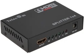 Фото 1/9 Telecom TTS5020 Разветвитель HDMI 1= 4 , каскадируемый , 1.4v+3D Telecom  TTS5020