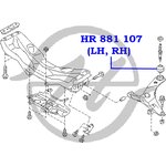 HR881107, Сайлентблок рычага подвески