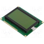 RG12864A-YHY-X, Дисплей: LCD, графический, 128x64, STN Positive, желто-зеленый