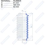 RDZ0226MG, Пыльник рулевой рейки