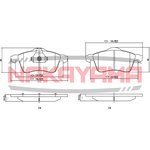 P0884NY, Торм.колодки пер.VW T4 01/96- ATE [15" disk]