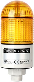 Фото 1/2 PTD-LCF-102-Y 24VAC/DC светосигнальная светодиодная колонна Д56 (короткий корпус, монтаж на платформу, пост./мигающее свечение, желтый цвет)