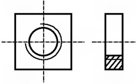 Фото 1/2 B2.5/BN145, Гайка, квадратная, M2,5, 0,45, сталь, Покрытие: цинк, BN: 145