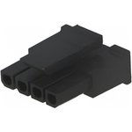 0436450400, Conn Housing RCP 4 POS 3mm Crimp ST Cable Mount Black Micro-Fit 3.0™ Bag