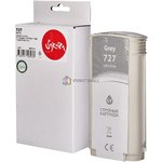 Картридж Sakura для HP Designjet T920/T930/T1500/ T1530/T2500/T2530, водораств. серый, 130 мл. B3P24A (№727 Gray)