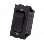 HB-110-C7N-BBR-A, ROCKER; SPST; Pos: 2; ON-OFF; 16A/250VAC; black-red; none; UL94V-2