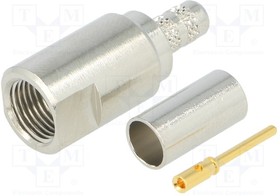 FME1121A3NT3G150, Вилка; FME; "папа"; прямой; обжим; на провод; Изоляция: тефлон; 50Ом
