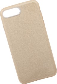 Фото 1/3 Силиконовая крышка LP "Блёстки" для Apple iPhone 8 Plus, 7 Plus TPU золотая, европакет
