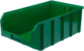 Фото 1/9 Пластиковый ящик Стелла-техник V-4-зеленый 502х305х186мм, 20 литров
