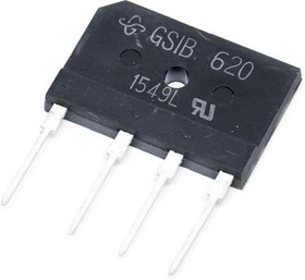 GSIB620-E3/45, Bridge Rectifiers 200 Volt 6.0 Amp 180 Amp IFSM