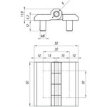 Петля шарнирная накладная Арт. PMC50X50