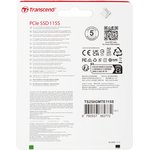 Накопитель SSD Transcend PCIe 3.0 x4 250GB TS250GMTE115S 115S M.2 2280 0.2 DWPD