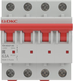 Фото 1/4 DKC YON pro Выключатель нагрузки модульный MD63P 4P 40А