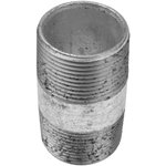 Galvanised Malleable Iron Fitting Barrel Nipple, Male BSPT 1-1/4in to Male BSPT ...