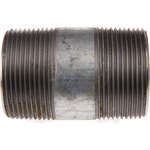Galvanised Malleable Iron Fitting Barrel Nipple, Male BSPT 1-1/2in to Male BSPT ...