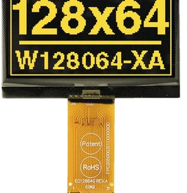 EA W128064-XALG, Дисплей OLED, графический, 2,42", 128x64, Разм 60,5x37x2,15мм