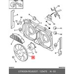 125475, Вентилятор, охлаждение двигателя
