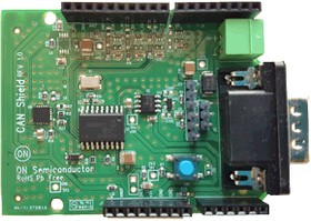 Фото 1/2 CAN-GEVB, CAN (Controller Area Network) Driver Shield Evaluation Board MBRS360BT3G, NCV7342D13R2G, PCA9655EMTTXG