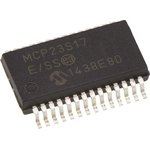 MCP23S17-E/SS, IC: interface; I/O expander; 10Mbps; 1.8?5.5VDC; SPI; SMD; SSOP28