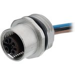 09 3432 00 04, Circular Connector, M12, Socket, Straight, Poles - 4, Wire ...