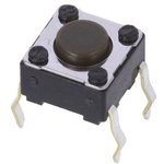 SKHHALA010, Switch Tactile N.O. SPST Round Button PC Pins 0.05A 12VDC 1.57N ...