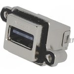MUSBRA51130, Гнездо, USB A, MUSB, на панель, винтами, THT, прямой, USB 2.0, IP68