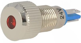 Фото 1/2 GQ8F-D/O/24, Индикаторная лампа светодиод, плоский, Uраб 24VDC, dотв 8мм