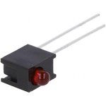 HLMP-1301-E00A1, LED; in housing; red; 3mm; No.of diodes: 1; 10mA; Lens: red,diffused