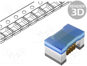 Фото 1/3 LQW15AN43NJ00D, Дроссель: проволочный; SMD; 0402; 43нГн; 250мА; 0,7Ом; 3ГГц; ±5%