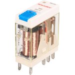 RFT2CO110LT, Relay 2per. 110VDC, 8A/240VAC with LED and test. with the button