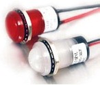 657-2503-103F, LED Panel Mount Indicators Red 400fL 12V Dome Lens