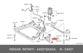 54501BA60A, Рычаг подвески передний левый Nissan Juke/Leaf