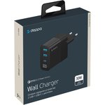 11395, Зарядное устройство сетевое Deppa 2хUSB A+USB-C, PD, QC 3.0, 30W, черный