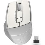 Мышь компьютерная A4 Fstyler FG30, беспроводная, 2000dpi, серый/белый