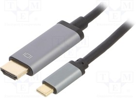 CUA0101, Адаптер; HDCP,HDMI 2.0,USB 3.2; вилка HDMI,вилка USB C; 1,8м