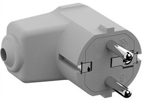 960.302, Mains Plug 16A 250V DE/FR Type F/E (CEE 7/7) Plug Grey