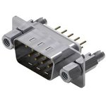 61800929221, D-Sub Connector with Hex Screw, Plug, DE-9, PCB Pins, White