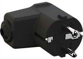 960102, Mains Plug 16A 250V DE/FR Type F/E (CEE 7/7) Plug Black
